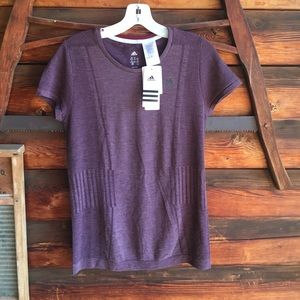 NWT adidas running plum top size M